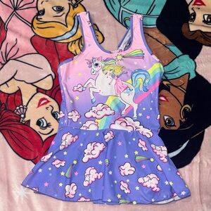 Girls bathing suit or ballet/ Gymnastics Unicorn One Piece. 10/10, Stretchy!